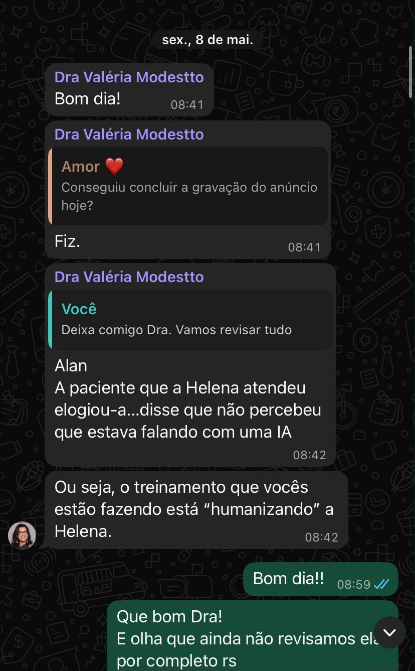 Depoimento Dra. Valéria — paciente não percebeu que estava falando com uma IA