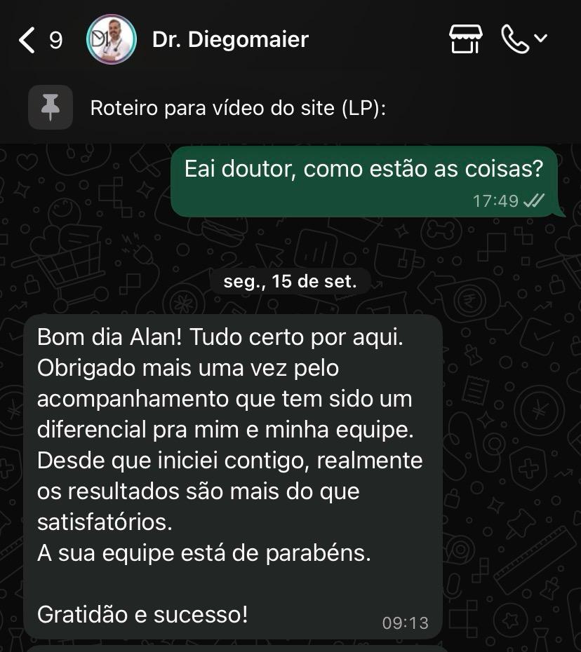 Depoimento Dr. Diego Maier — acompanhamento que virou diferencial